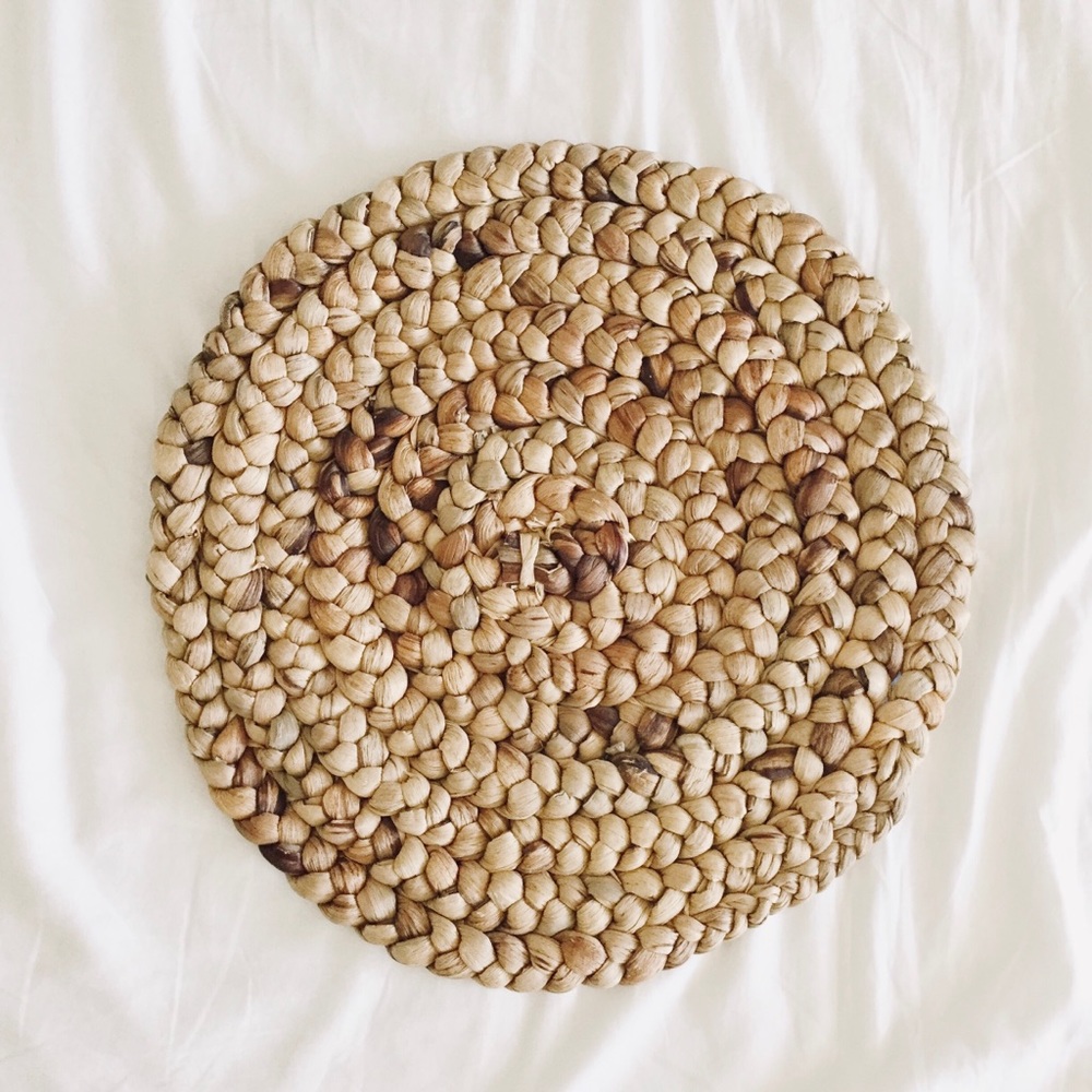 Large Braided Hyacinth Trivet + Wall Decor